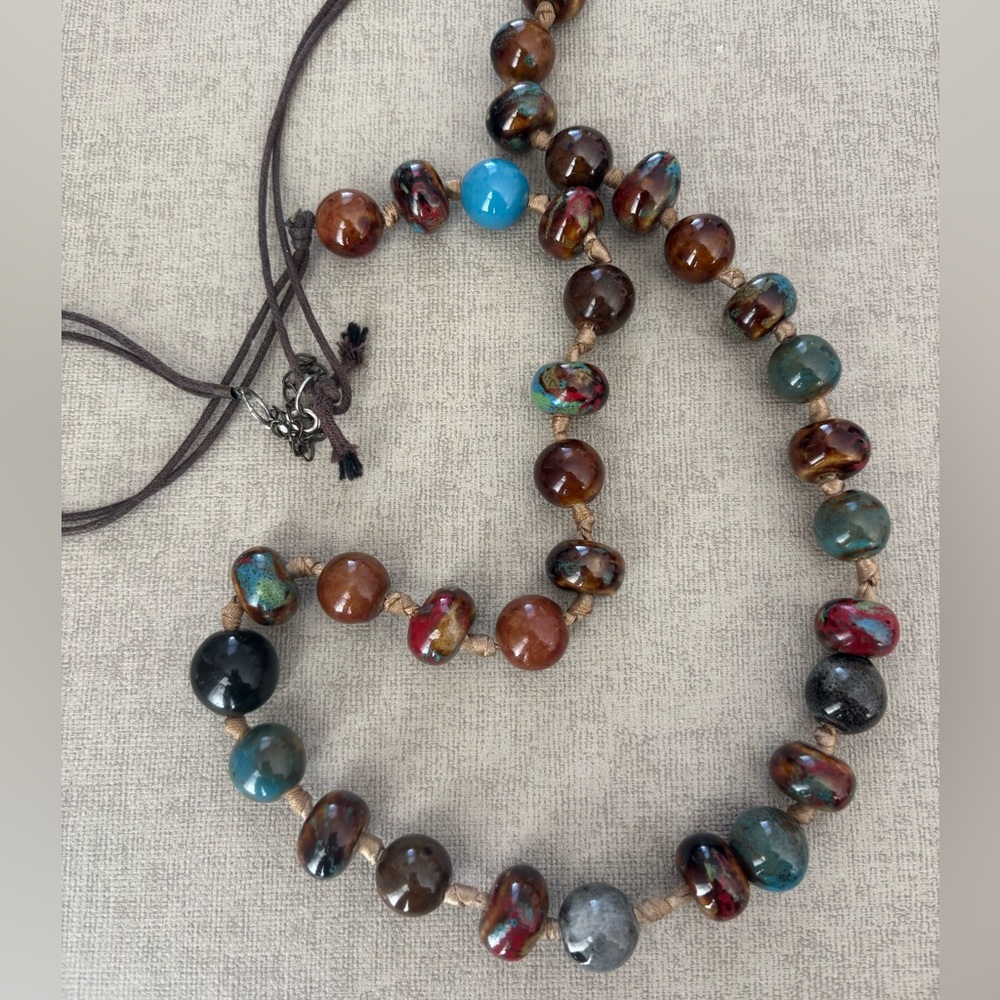 Glass bead necklace
